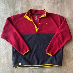 Flannel Foxes Snap Fleece Sweater Mens XL Made in Canada